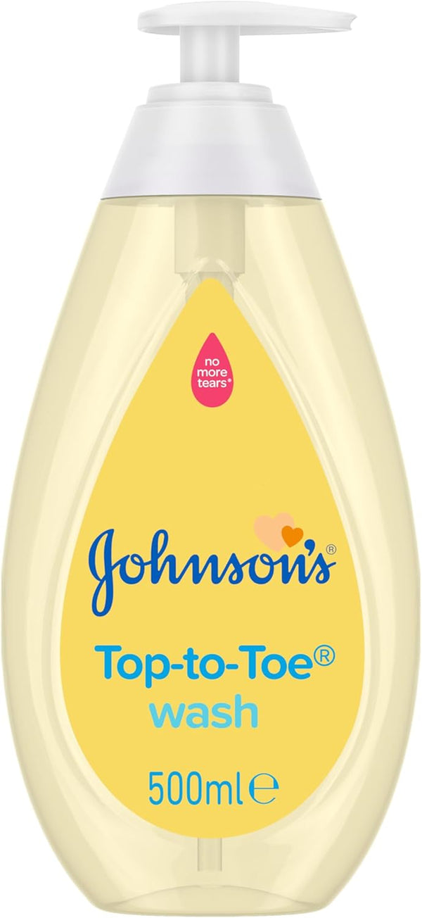 Top to Toe Wash (1 X 500 Ml), Gentle & Mild Head to Toe Wash for Newborn Care, Newborn Essentials No More Tears, Suitable for Babies First Bath, Kids and Adults