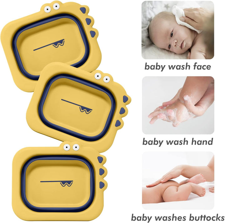 Foldable Washing Bowl for Baby, Washing Bowl, Foldable Camping Washing Bowl, Multi-Purpose Bowl, for Travel/Camping/Motorhome, Capacity: 3500 Ml