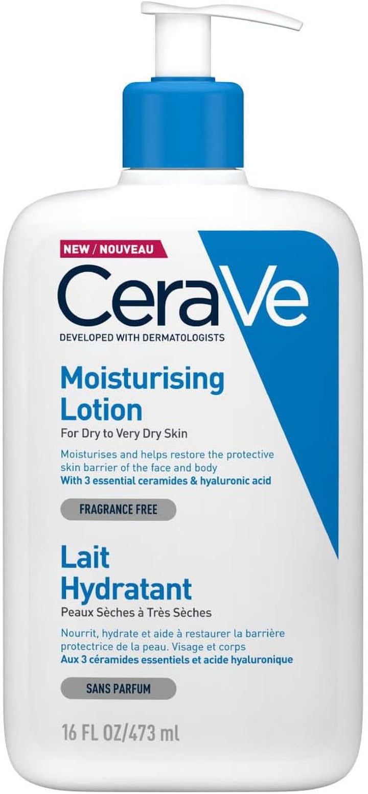 Moisturising Lotion, Face & Body, with 3 Essential Ceramides & Hyaluronic Acid, for Dry to Very Dry Skin