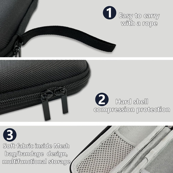 Medicine Refrigerated Travel Box, Medicine Refrigerated Bag with 2 Ice Packs and Thermometer, Insulin Cooler Travel Case, Easy to Carry Refrigerated Box (Black)