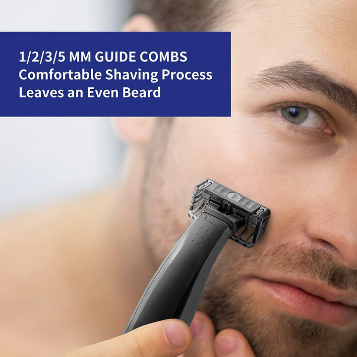 Shaver Stand with Guide Comb Body Skin for Oblade & O Blade Pro QP2520 QP2530 QP2620 QP2630 Face Hair Clippers Beard Trimmer Replacement Pack Kit (6PC+ Stand)