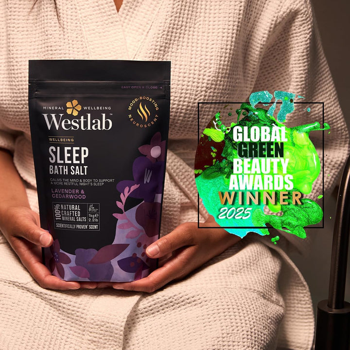 Magnesium Deep Sleep Bath Salts 1Kg - Help Calm Mind & Body. 100% Natural Organic Lavender & Cedarwood.