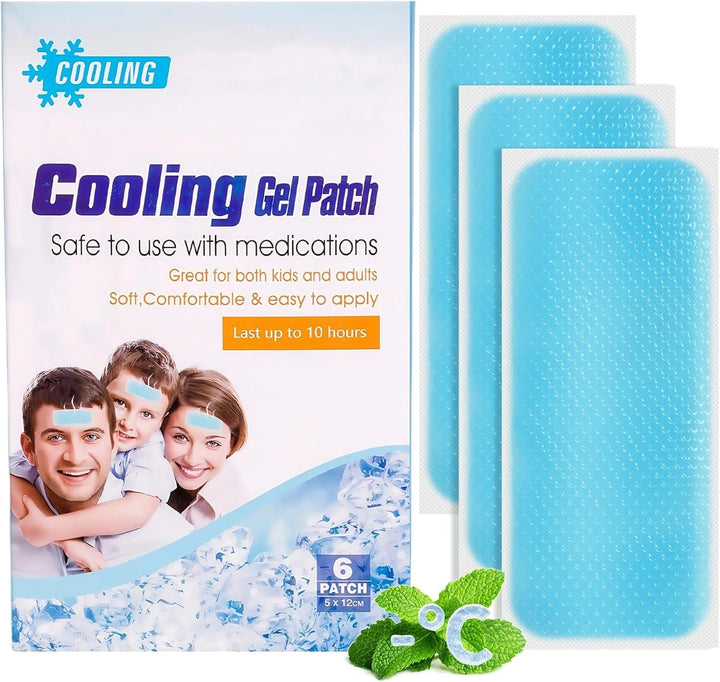 Cooling Pad Cooling Gel Fever Patches for Kids & Adults - Soothing Forehead Strips to Reduce Temperature for Babies, Children, and Grown-Ups