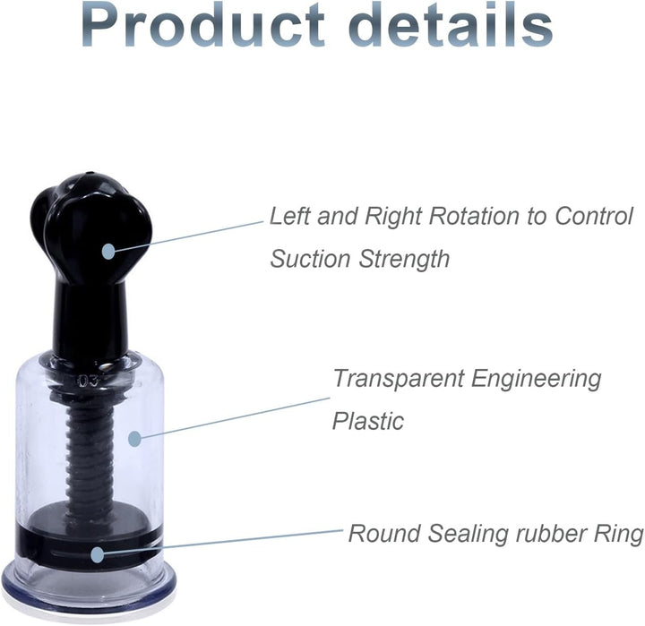 Cupping Set,Sucker, 2 Pcs Cupping Therapy Set,Vacuum Twist Suction Cupping,Vacuum Cupping Therapy,For Relaxation Pain Relief (Black, M)