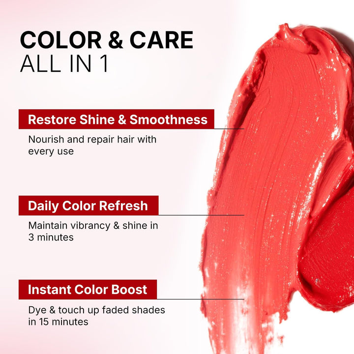 Red Hair Mask Colour Depositing Mask Colour Protect Conditioner, Repair and Enhance Red Tones for Color-Treated Hair 500Ml