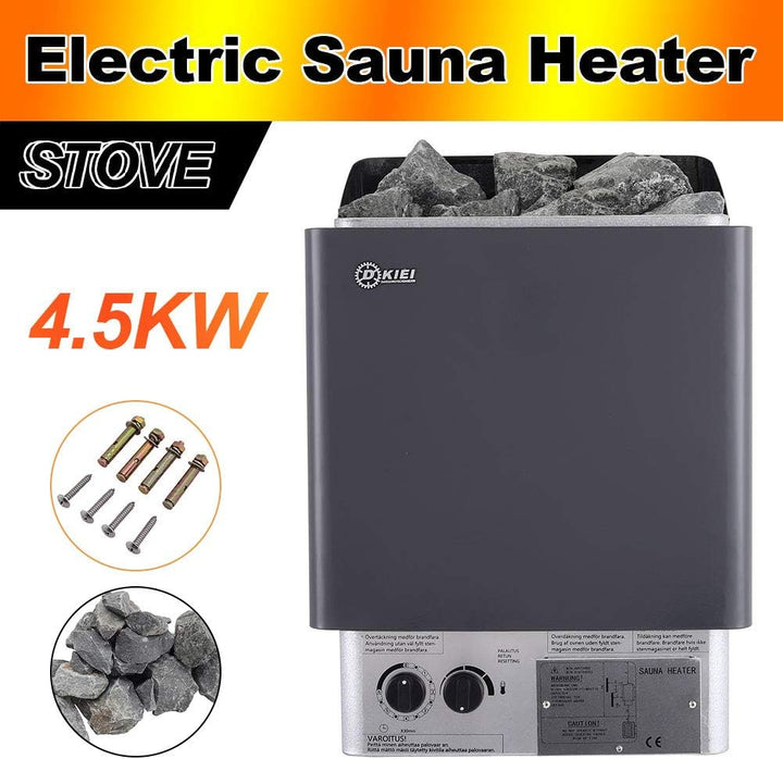 4.5KW Electric Sauna Heater with Built-In Controller, Spa Heater 380V Spa Heater Supports Body Detox & Weight Loss