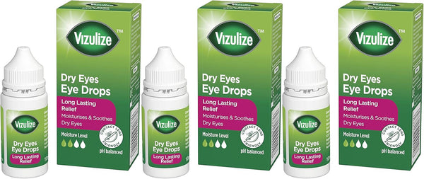 Dry Eye Drops, for Dry, Irritated & Uncomfortable Eyes, 3 X 10 Ml Bottles