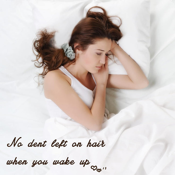 Scrunchies for Women Girls, Satin Hair Scrunchies Softer than Silk Hair Ties, Big Scrunchy Ponytail Holder with Elastic Hair Bands for Thick Thin Curly Hair -6 Pack, Style A