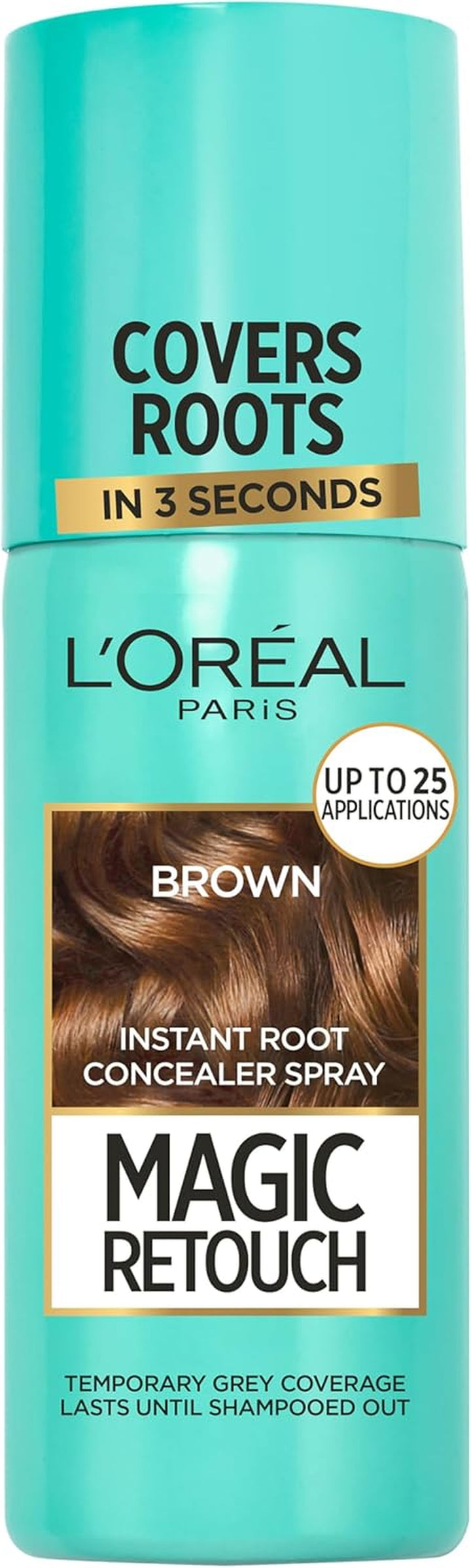 Paris Magic Retouch Instant Root Spray, Dark Brown. Offers Flawless Coverage for Grey Regrowth in 3 Seconds. This 75Ml Spray Provides a Quick, Easy Way to Conceal Roots Perfectly.