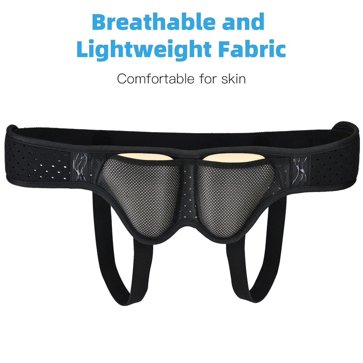 Hernia Belt for Men and Women Flexible Adjustable Inguinal Groin Hernia Belt Support Truss Pain Relief Recovery Strap with 2 Removable Compression Pads Comfortable Material (M)