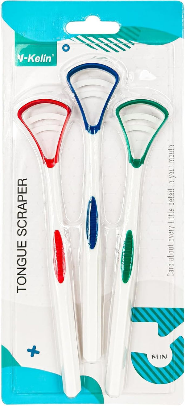 Tongue Scraper Tongue Brush 3 Color Pack(3 Pcs)