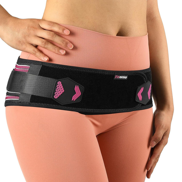 Sacroiliac Support Belt with X-Shape Enhancing Compression，360°Anti-Slip Lower Back Support for Women for Pelvic, Leg, Hip, SI Joints, Sciatic Pain Relief