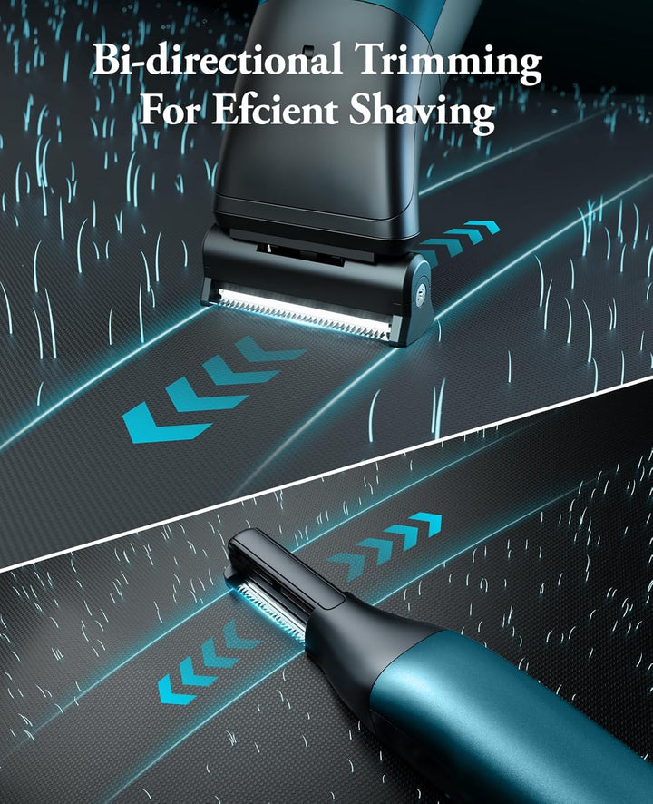 2In1 Manscape Body Hair Trimmer & Beard Trimmer for Men, Safe Cordless Mens Body Shaver for Pube, Waterproof Pubic Groin Hair Shaver for Men, Mens Grooming Kits for Pubic Hair/50 Times Usage