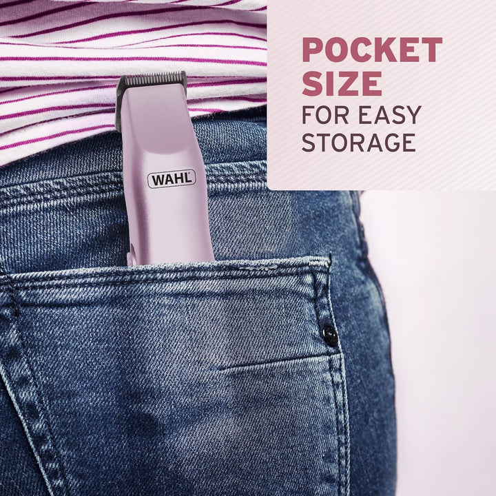 Trimmer for Women, Ladies Shavers, Female Hair Removal Methods, Bikini Trimming and Styling, Battery Operated, Personal Trimming Kit, Pink