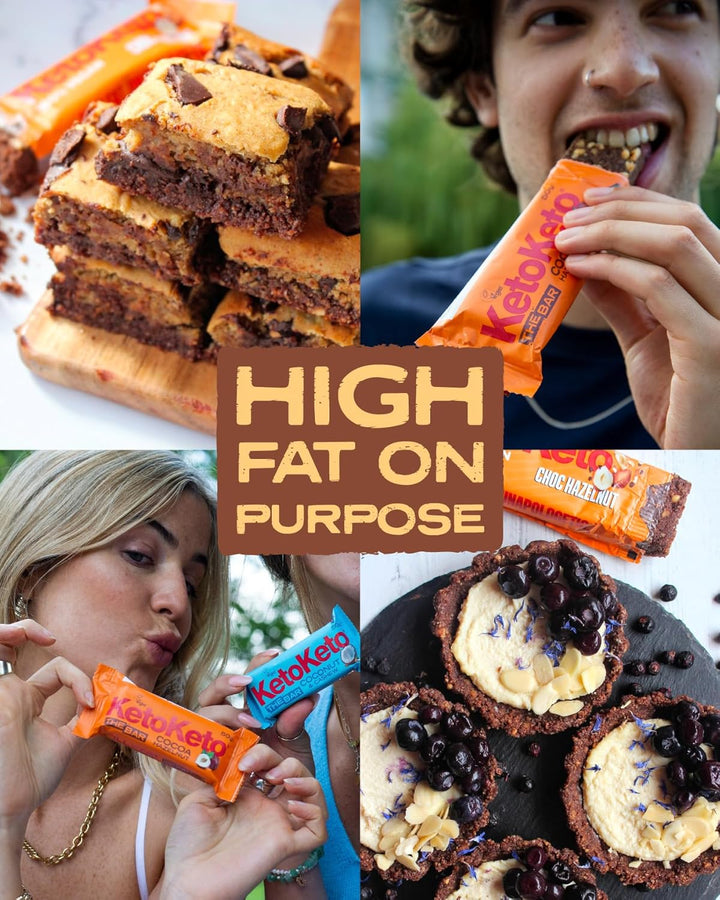 Bars 12 X 50G Keto Snacks Weight Loss | Keto Diet, Sugar Free Snack, Meal Replacement Bar | Healthy Snacks, Low Carb Food | Low Calorie, Vegan Food, Breakfast Bar (Cocoa Hazelnut)