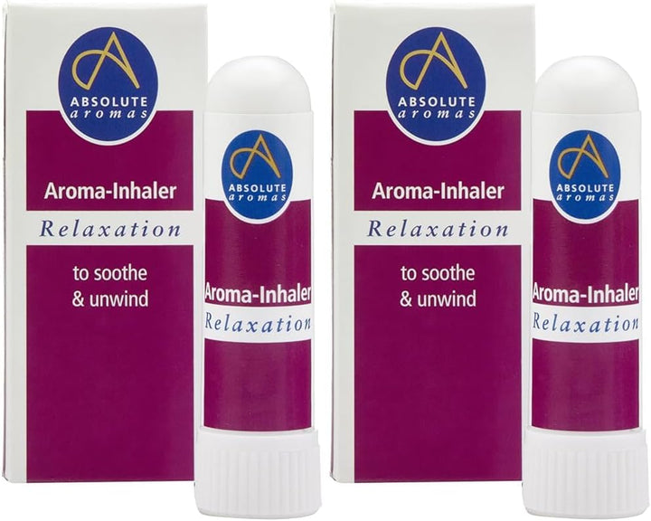 Relaxation Aroma Inhaler with 100% Pure, Natural Essential Oils - Lavender, Bergamot and Chamomile - an Instant and Beautiful Aroma to Soothe and Calm.