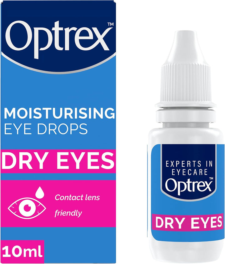 10 Ml Moisturising Eye Drops: Contact Lens Safe, Relieves Irritation, Soothes Inflammation, Hydrates, Provides Comfort for Dry and Sensitive Eyes
