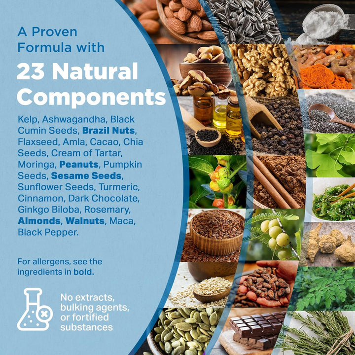 Natural Thyroxine, Thyroid Support Supplement for Better Mood and Energy, Hormone Balance for Women and Men, Rich in Maca Root, Kelp, Ashwagandha and Brazil Nuts, 1000Mg, 60 Capsules