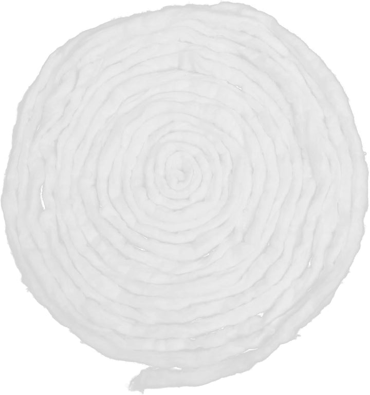 Hairdressing Tools Cotton Wool Coils for Hair Perm, Hairdressing Cotton Wool Roll for Salon Use Strong Absorbency Disposable Cold Perm Wrap with Tie 7Ft Length 175-180G