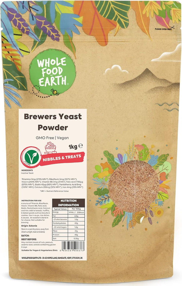 Whole Food Earth® - Brewers Yeast Powder 1 Kg | GMO Free