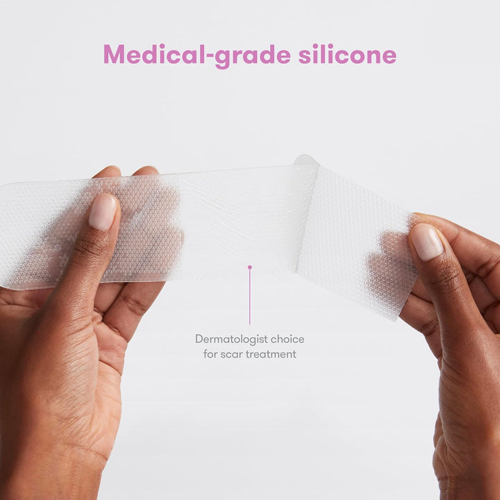 C-Section Silicone Strips: C-Section Recovery Must Have Scar Patches, Reusable Medical Grade Treatment for Keloid Scars, 20Cm Length, 6 Count + Keep-Clean Case