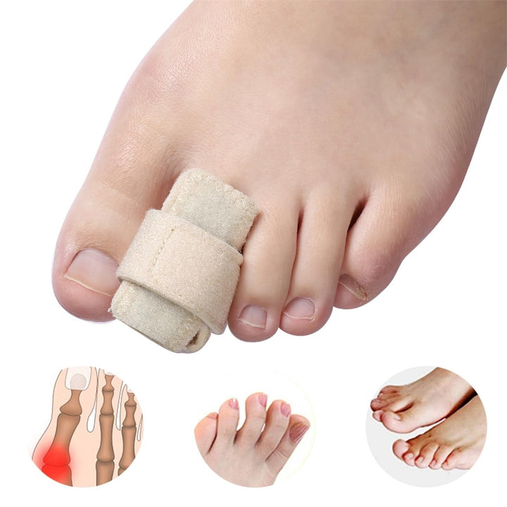 2PCS Toe Corrector for Women Men Hammer Toe Straighteners with Metal Plate Support Toe Cushioned Bandage for Crooked Toes