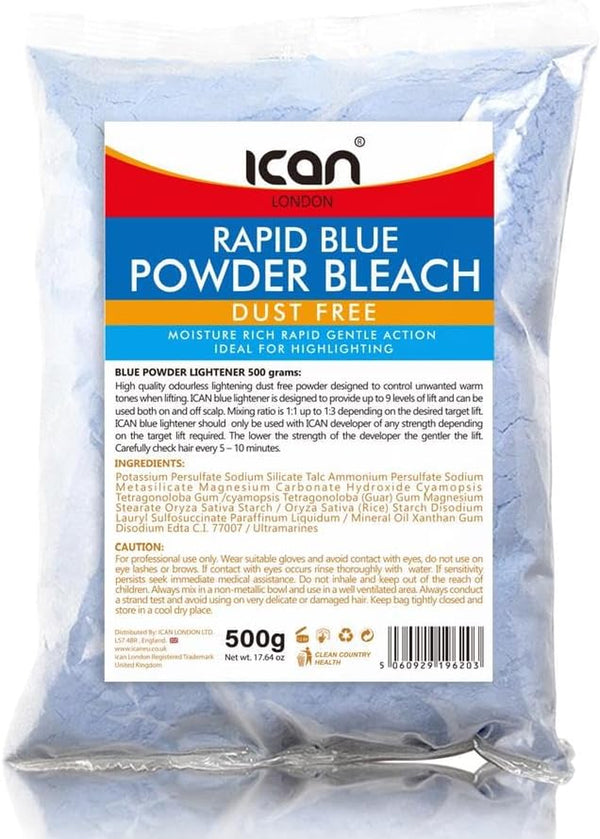 Dust Free Rapid Blue Powder Bleach Hair Lightener 500Gram Packet