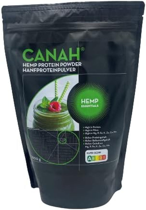 ® Natural Hemp Protein Powder 1 Kg Vegan, High in Protein, Fibre, Omega 3 & Omega 6, Amino Acids, Vitamins and Minerals, Certified Kosher + Free Bonus Recipes