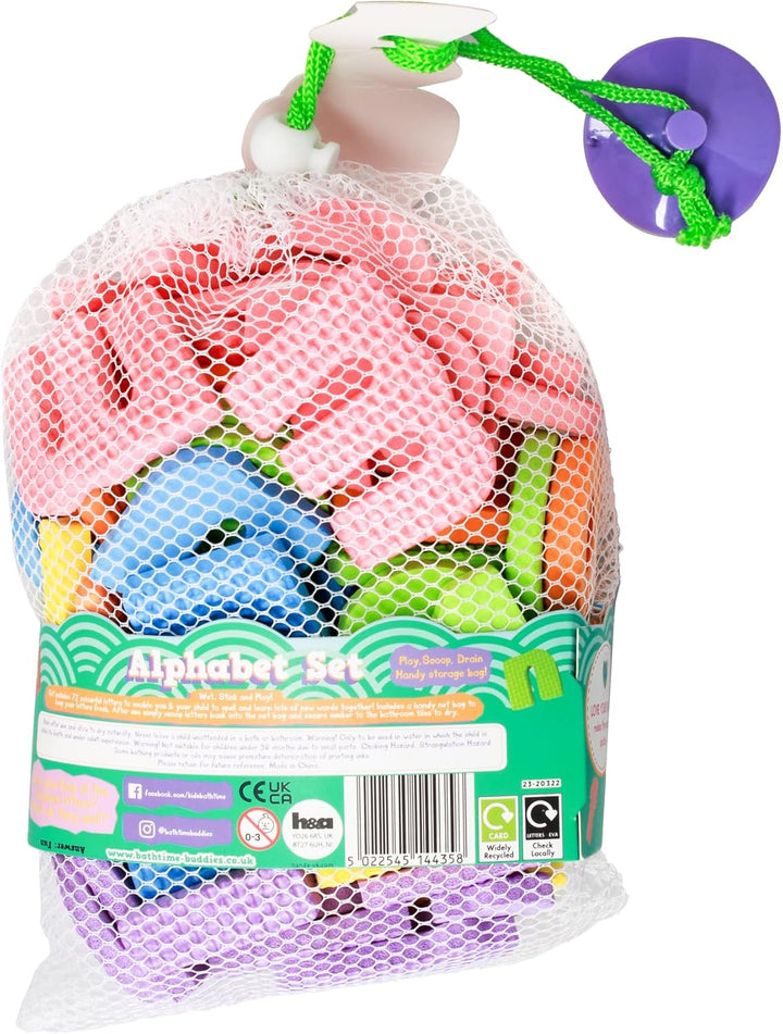 Alphabet Set, Toddler Bath Toys, Kids Toys , Bath Letters, 3+ Years, Multicoloured, 72 Letters