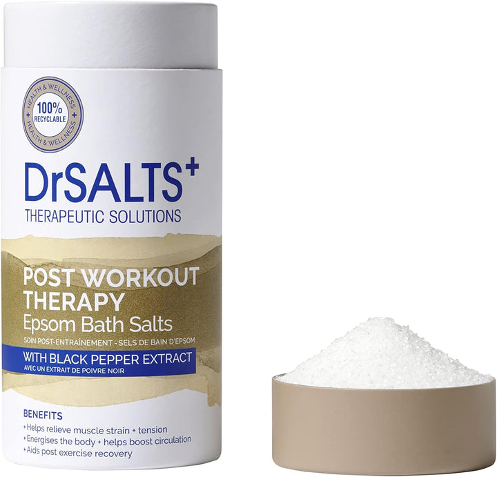 Drsalts+ Muscle Ease Therapy Epsom Salts - Soothing Epsom Bath Salts to Relieve Strains, Pain & Stiffness with Eucalyptus & Ginger Essential Oils - Vegan & Cruelty-Free, 2Kg
