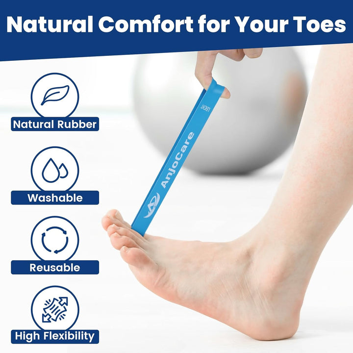 Hallux Valgus Training Bands (3 Pack), Toe Straightener for Bunion Correction & Pain Relief, Toe Stretch Band for Alignment & Flexibility Training