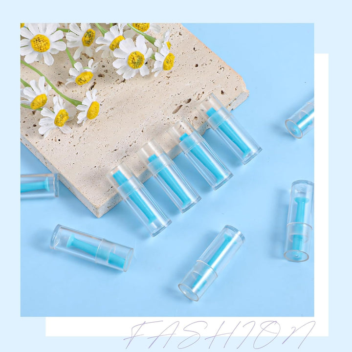 10 Pcs Soft Contact Lens Inserter,Blue Contact Lens Remover Tool Silicone Soft Eye Contacts Plunger for RGP and Scleral Lenses