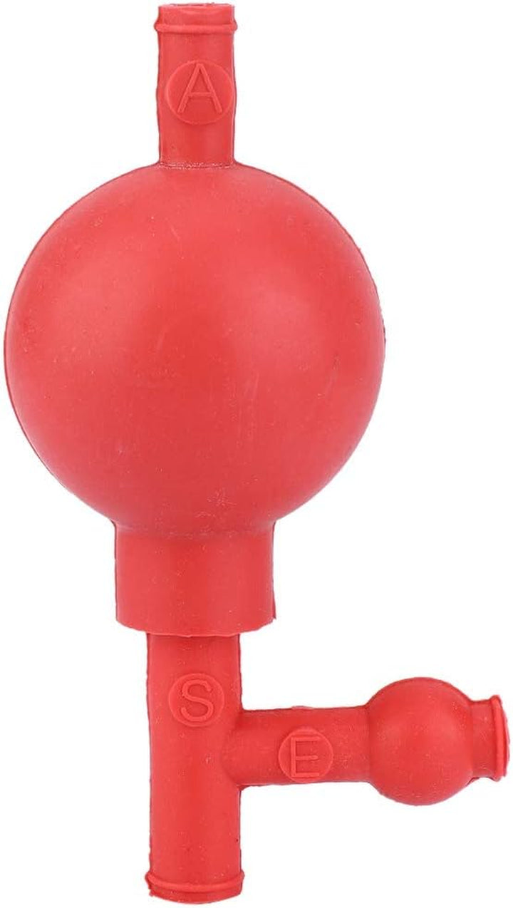 Suction Bulb Ear Syringe Rubber 2 Pcs Quantitative Ear Washing Suction Bulb for Industrial Agricultural Food Laboratories Red