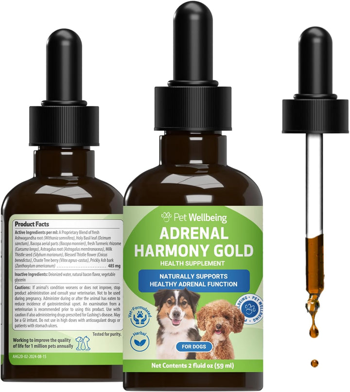 - Adrenal Harmony Gold for Dogs- Natural Support for Adrenal Dysfunction and Cushing'S - 2 Ounce (59 Milliliter)
