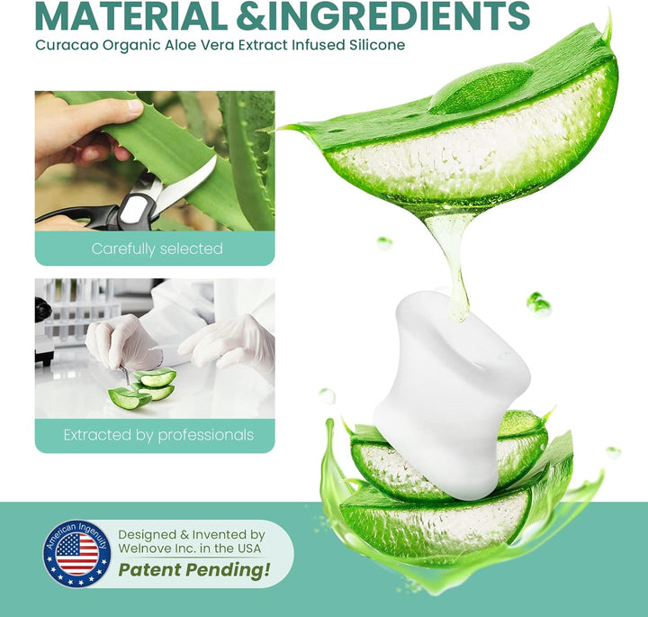 Gel Toe Separators and Bunion Toe Spacers - 12 Pack Toe Spacers with Aloe Vera Extract Infused - Silicone Bunion Corrector for Curled Toes and Overlapping Toes, Calluse
