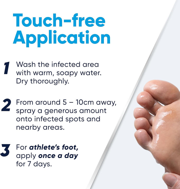 at 1 Percentage Athlete’S Foot Treatment Spray, Soothes Itching, Redness, Cracking Symptoms & Helps Prevent Athlete’S Foot Recurrence, Antifungal Spray 15 Ml