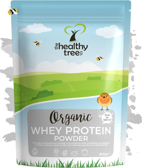 Organic Whey Protein Powder (600G) - Grass Fed Unflavoured Organic Protein Powder by  - Low Carb Natural Protein for Muscle Growth & Recovery