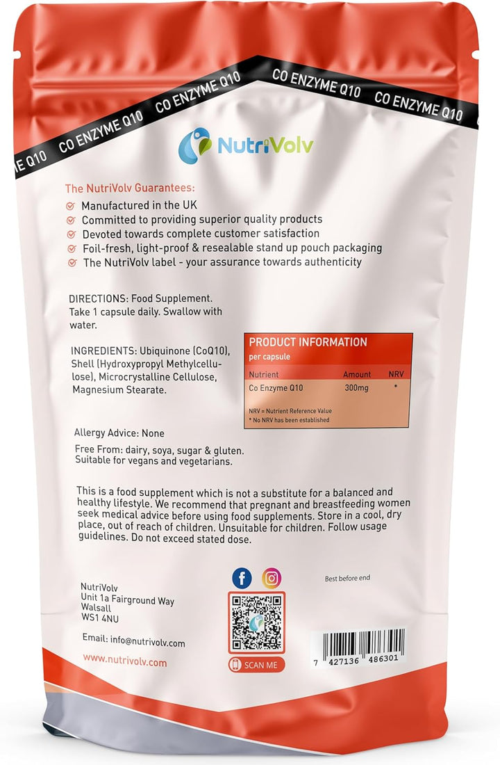 Co Enzyme Q10 300Mg Heart & Brain Health Care | High Absorption Promo Pack | 30 Capsules