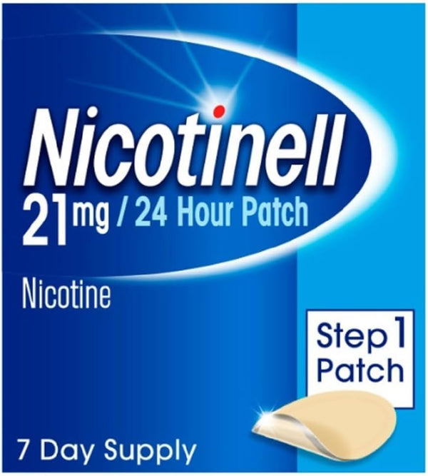 Nicotine Patch, Quit Smoking Aid Step 1, 24 Hour Patch, 21 Mg, Pack of 7