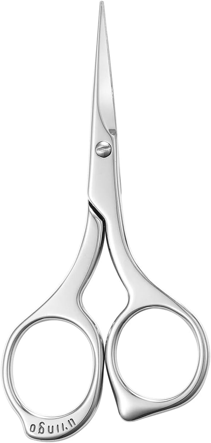 Professional Nose Hair Scissors – Small Safe Precision Trimming Shears with Rounded Tips, Sharp Stainless Steel for Nasal, Ear, Facial & Body Hair Grooming