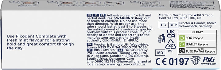 Complete Denture Adhesive, Fresh Flavour 47G