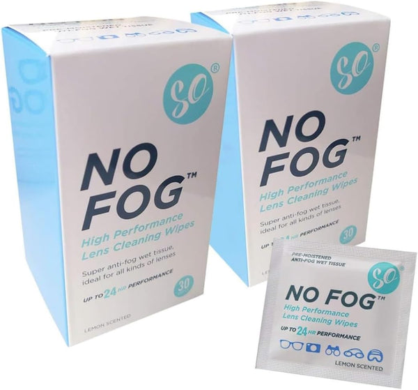 NO Fog Anti-Fog Wipes, Steamed up Glasses, Glasses Cleaning, Fog Wipes, Lens Cleaning 60 Pack