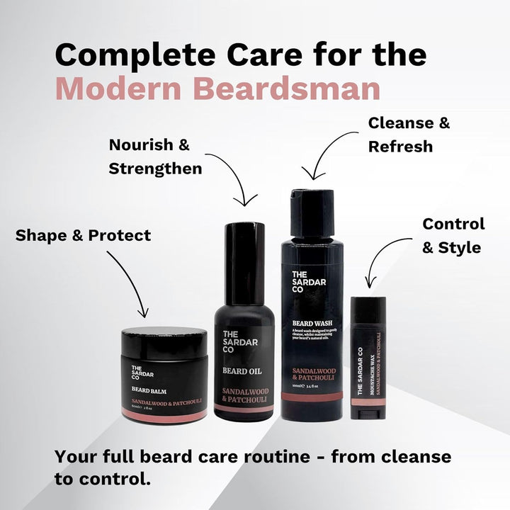 Sandalwood & Patchouli Moustache Wax | Ultra Strong Hold for Perfect Styling | Natural Ingredients | Softens & Conditions | Long-Lasting Rich & Earthy Scent | No Flaking | 5G