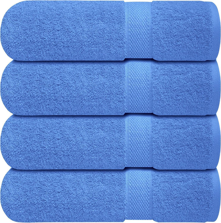 - 12 Pack Face Cloths |30X30 Cm| 100% Cotton Wash Cloths - Ultra Soft & Highly Absorbent Fingertip Towels for Spa, Gym, Hotel & Bathroom |Eloquent Blue|