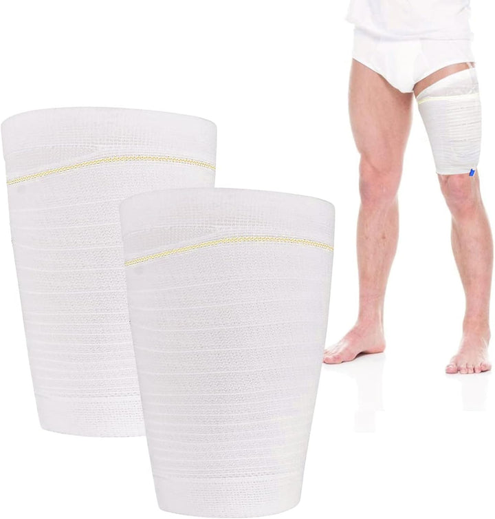 Catheter Leg Bag Holder 2 Pcs Convenient Washable Reusable Elastane Stitched Wrapped Urine Bag Designed for the Incontinent M