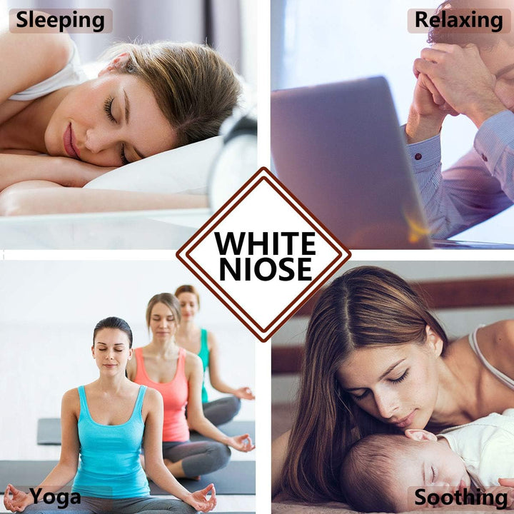 Sound Machines White Noise Machine with 20 Non Looping Natural Soothing Sounds and Memory Function 32 Levels of Volume Sleep Sound Timer Therapy for Baby Kids Adults (White Little)