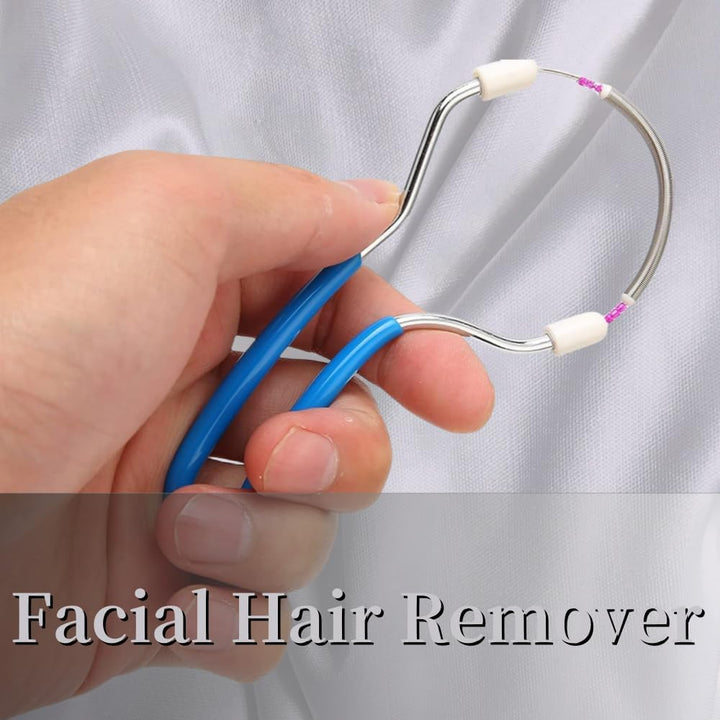 3 PCS Spring Facial Hair Remover Manual Epilator Spring Handle Hair Remover Spring Epilator for Women Face Hair Removing (Random Color)