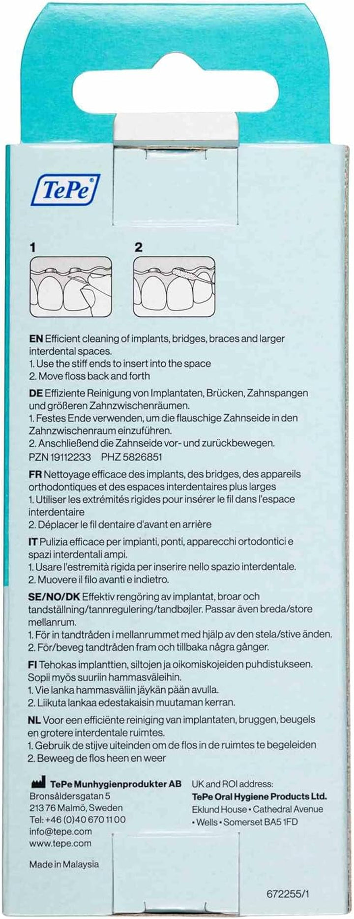 Bridge & Implant Floss, 30Pcs, Wide Dental Floss Suitable for Braces, Bridges, and Implants, Efficient Plaque Remover Tool for in between the Teeth