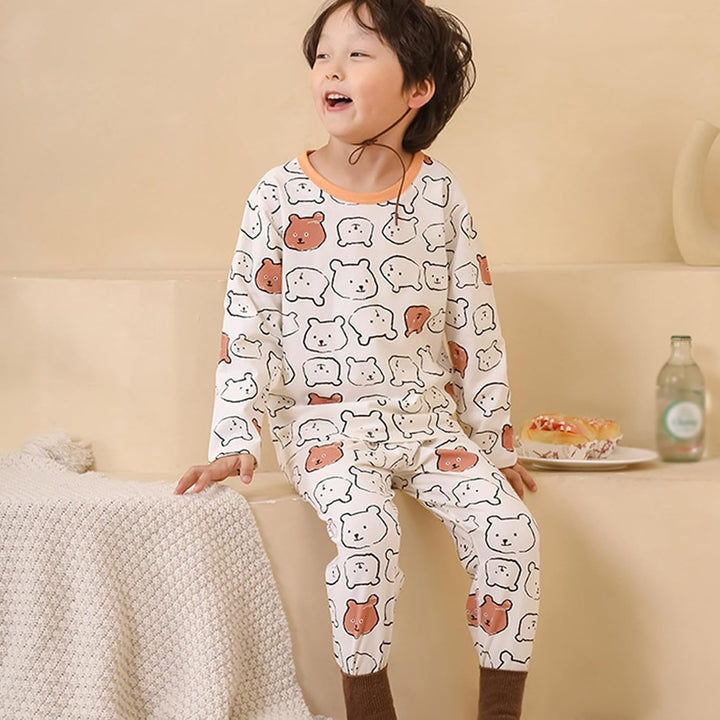 Soft and Cozy Girls Thermal Underwear Long Sleeve Top Pants Loungewear for Toddlers Kids