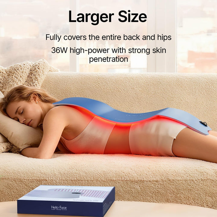 Large Red Light Therapy Mat for Body, 76 X 30 Cm Trichip™ Technology near Infrared Light Therapy Mat, 36W Red Light Pad with Timer for Muscle Pain Relief, 660Nm & 850Nm(Gray)